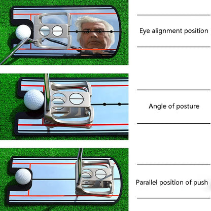 Golf Putting Alignment Mirror Eye Line Practice Golf Swing Training Aids Golf Practice Putter Mirror Golf Swing Trainer