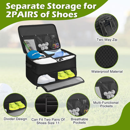 Golf Trunk Organizer Travel Bag Car Golf Accessories Storage Bag Men'S Golf Gear Locker Shoe Organizer Bag Storage Car Trunk Organizer Ideal for Golf Enthusiasts Gifts