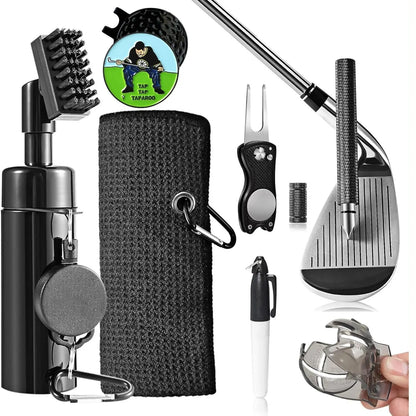 Ultimate Golf Club Cleaning Kit: Keep Your Clubs in Pristine Condition with Cleaner, Towel, Repair Tool, Sharpener, and Alignment Kit
