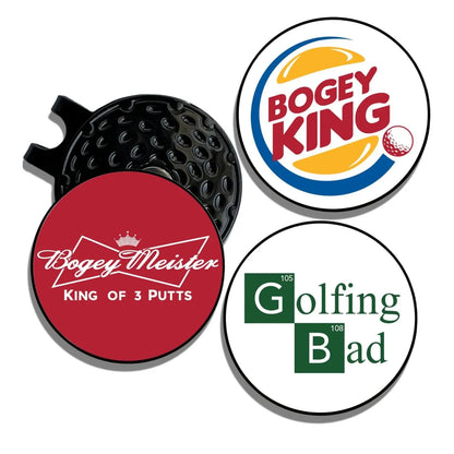 3-Pack Funny Ball Markers & Magnetic Hat Clip - Ideal Gift for Golf Lovers!