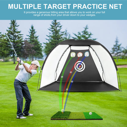 Golf Practice Net and Hitting Mat - Perfect for Chipping and Swing Mastery!