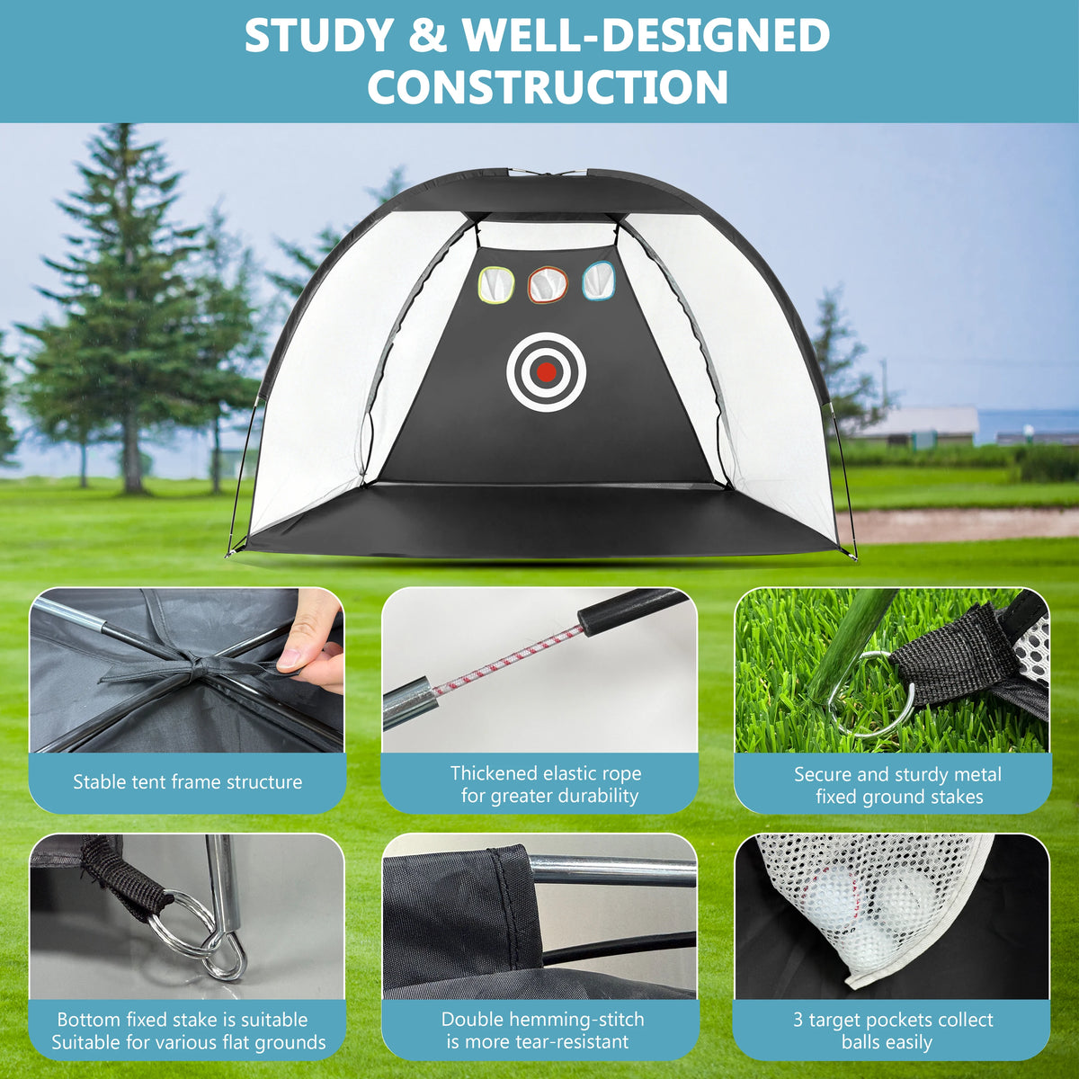 Golf Practice Net and Hitting Mat - Perfect for Chipping and Swing Mastery!