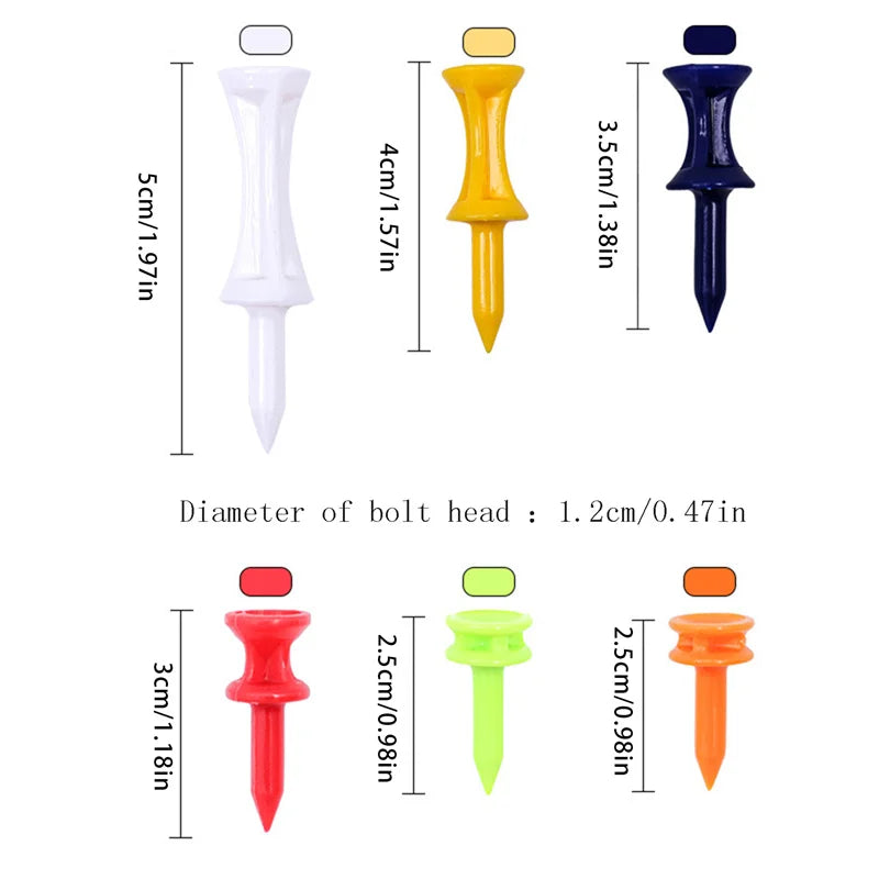 Pack Of 50 Castle Golf Tees – Perfect for Teeing Off in Style! (25MM-51MM)