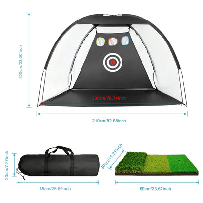 Golf Practice Net and Hitting Mat - Perfect for Chipping and Swing Mastery!