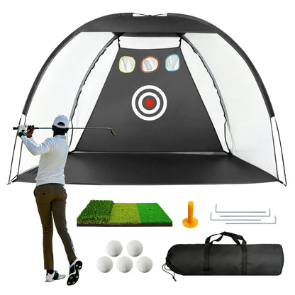 Golf Practice Net and Hitting Mat - Perfect for Chipping and Swing Mastery!
