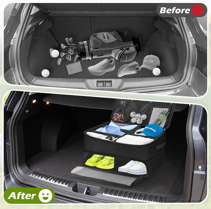 Golf Trunk Organizer Travel Bag Car Golf Accessories Storage Bag Men'S Golf Gear Locker Shoe Organizer Bag Storage Car Trunk Organizer Ideal for Golf Enthusiasts Gifts