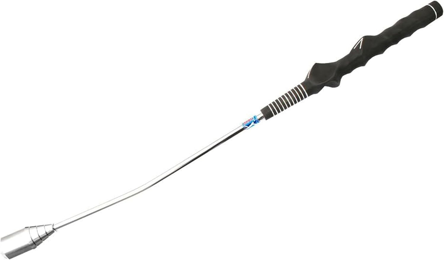 Golf Grip Training Aid - Golf Swing Trainer with Adjustable Weights, Pre Bent Stainless Steel Shaft, Moulded Handle - Develop Swing Speed, Improve Golf Swing, Right Handed Golfers