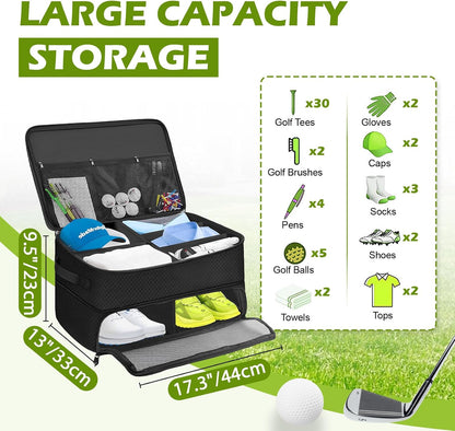 Golf Trunk Organizer Travel Bag Car Golf Accessories Storage Bag Men'S Golf Gear Locker Shoe Organizer Bag Storage Car Trunk Organizer Ideal for Golf Enthusiasts Gifts