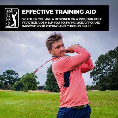 Golf Grip Training Aid - Golf Swing Trainer with Adjustable Weights, Pre Bent Stainless Steel Shaft, Moulded Handle - Develop Swing Speed, Improve Golf Swing, Right Handed Golfers